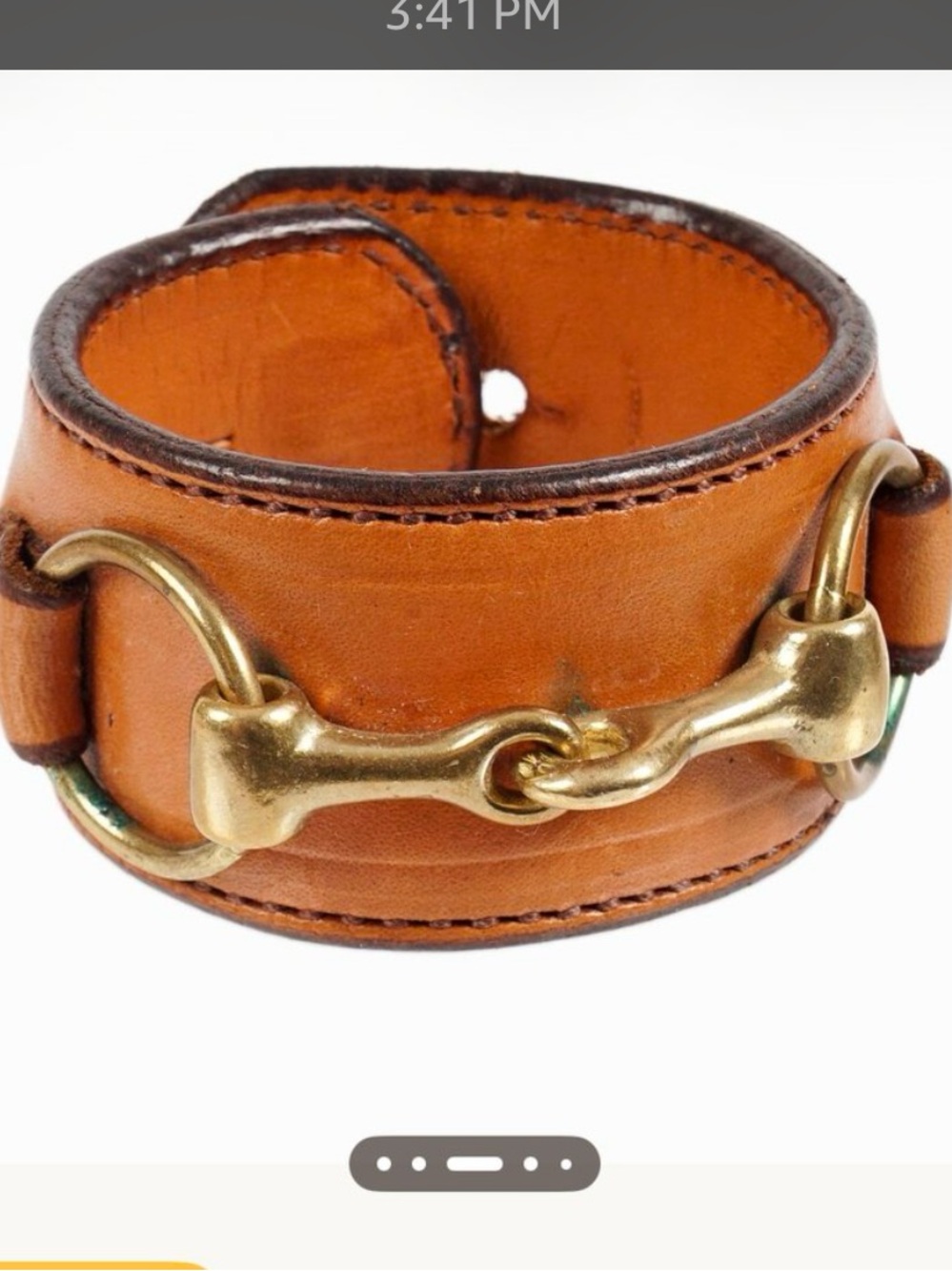 Rebecca Ray snaffle bit leather cuff